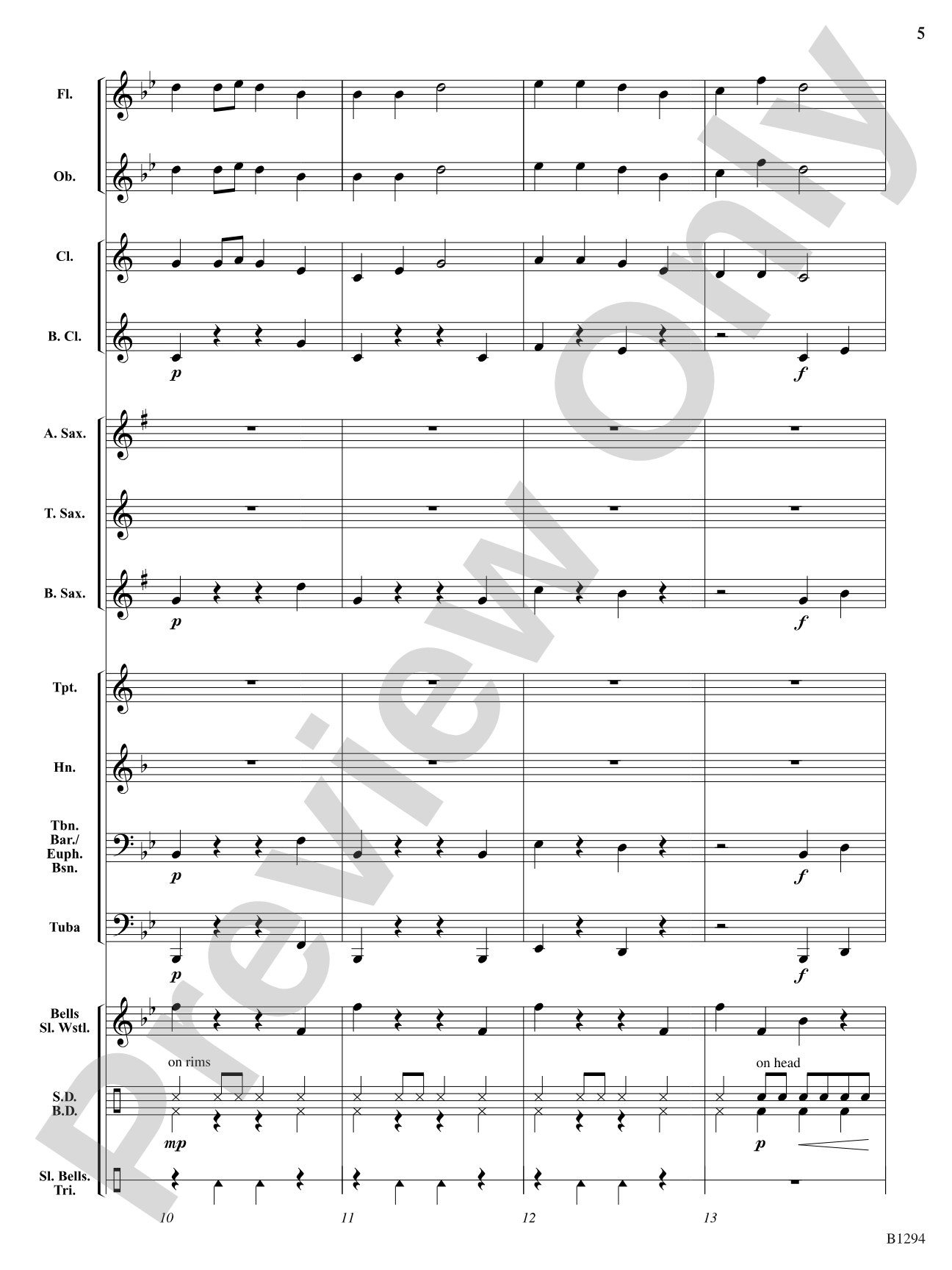 Santa on the Housetop: Concert Band Conductor Score & Parts