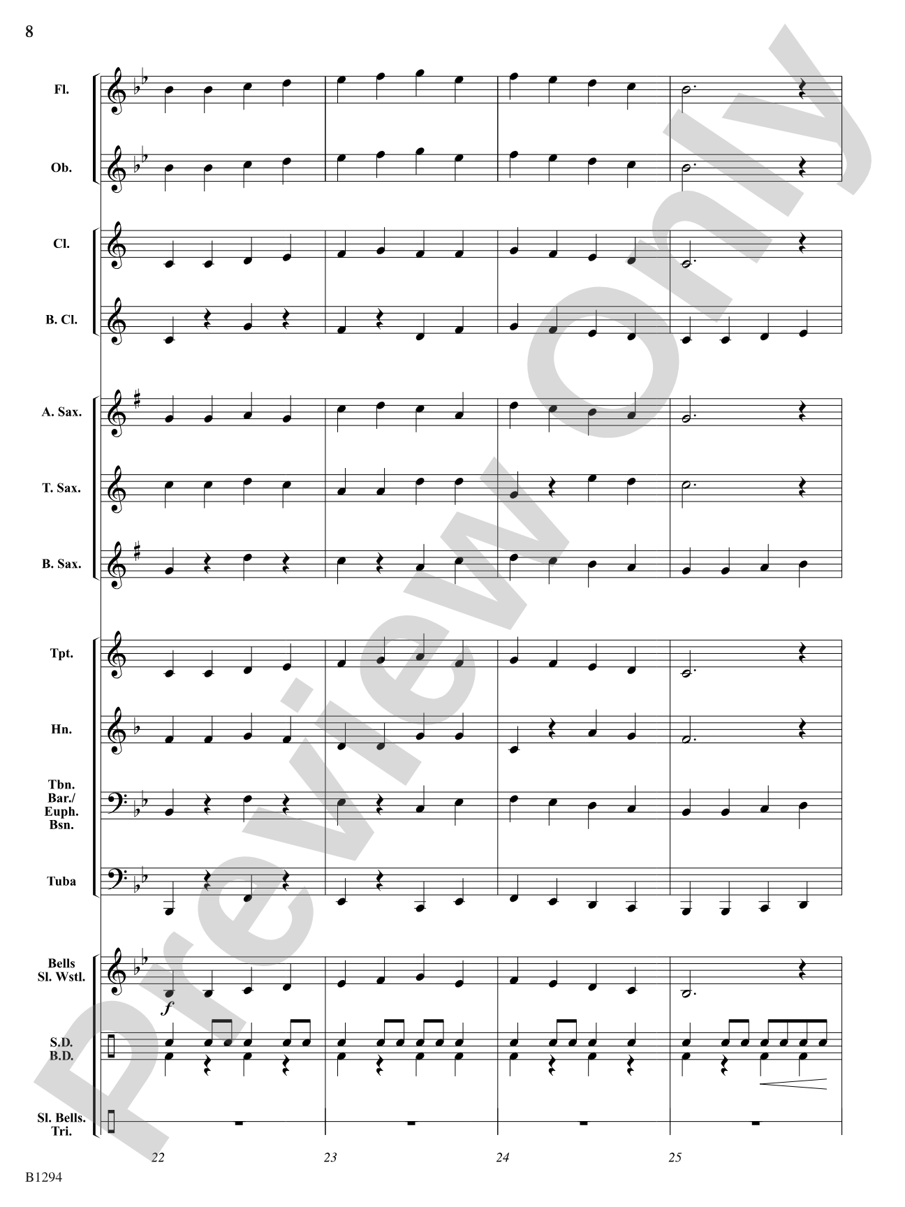 Santa on the Housetop: Concert Band Conductor Score & Parts