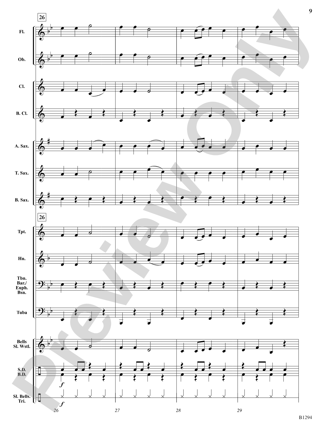 Santa on the Housetop: Concert Band Conductor Score & Parts