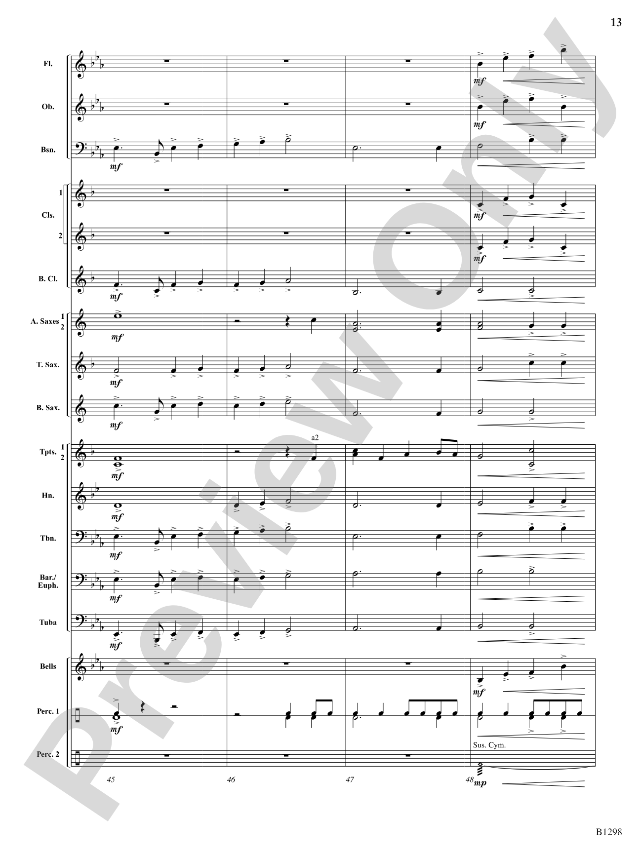 March Ceremonial: Concert Band Conductor Score & Parts