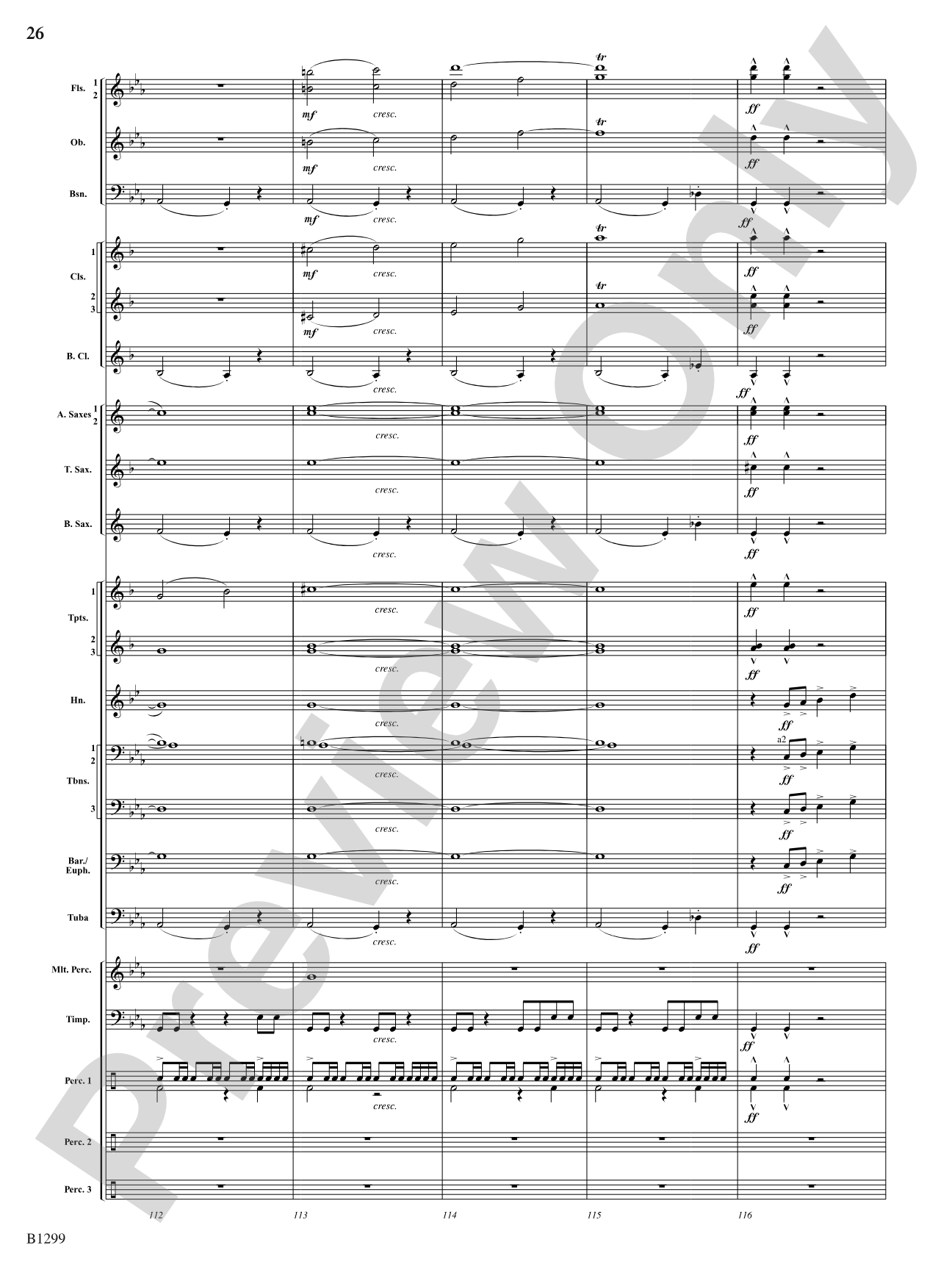 Through Darkened Sleepy Hollow: Concert Band Conductor Score & Parts
