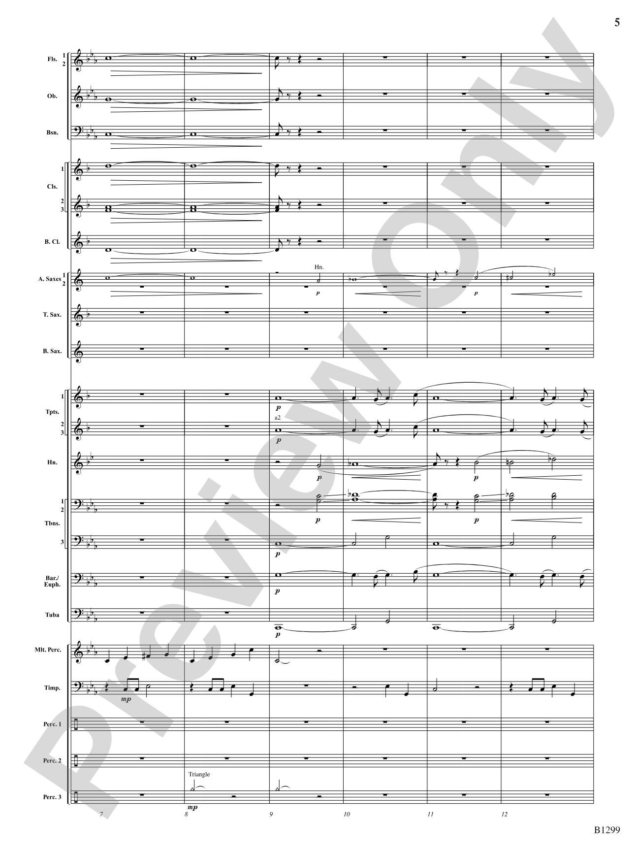 Through Darkened Sleepy Hollow: Concert Band Conductor Score & Parts