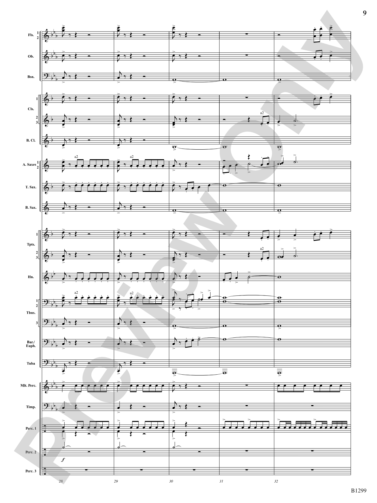 Through Darkened Sleepy Hollow: Concert Band Conductor Score & Parts