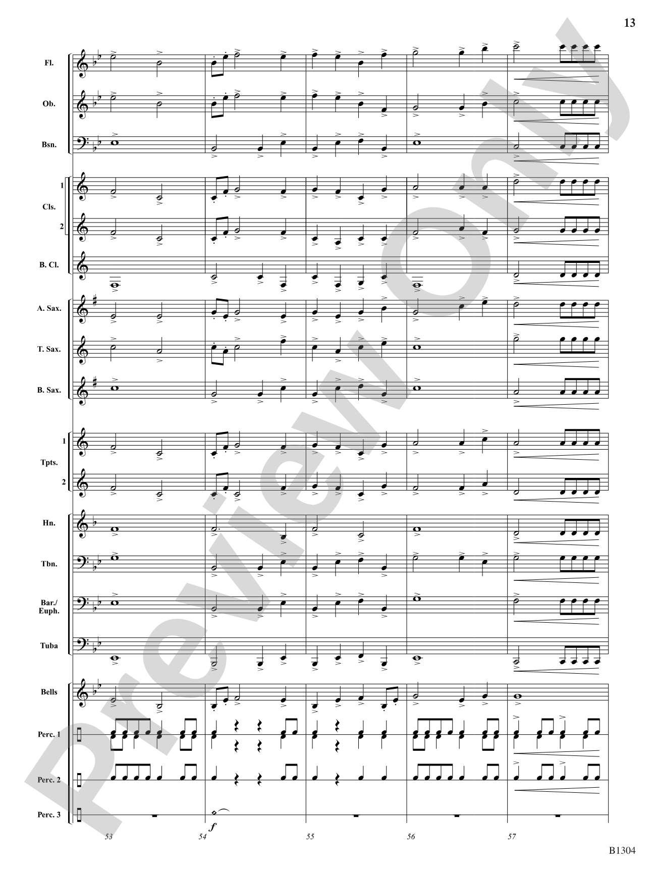 Fire in the Night Sky: Concert Band Conductor Score & Parts
