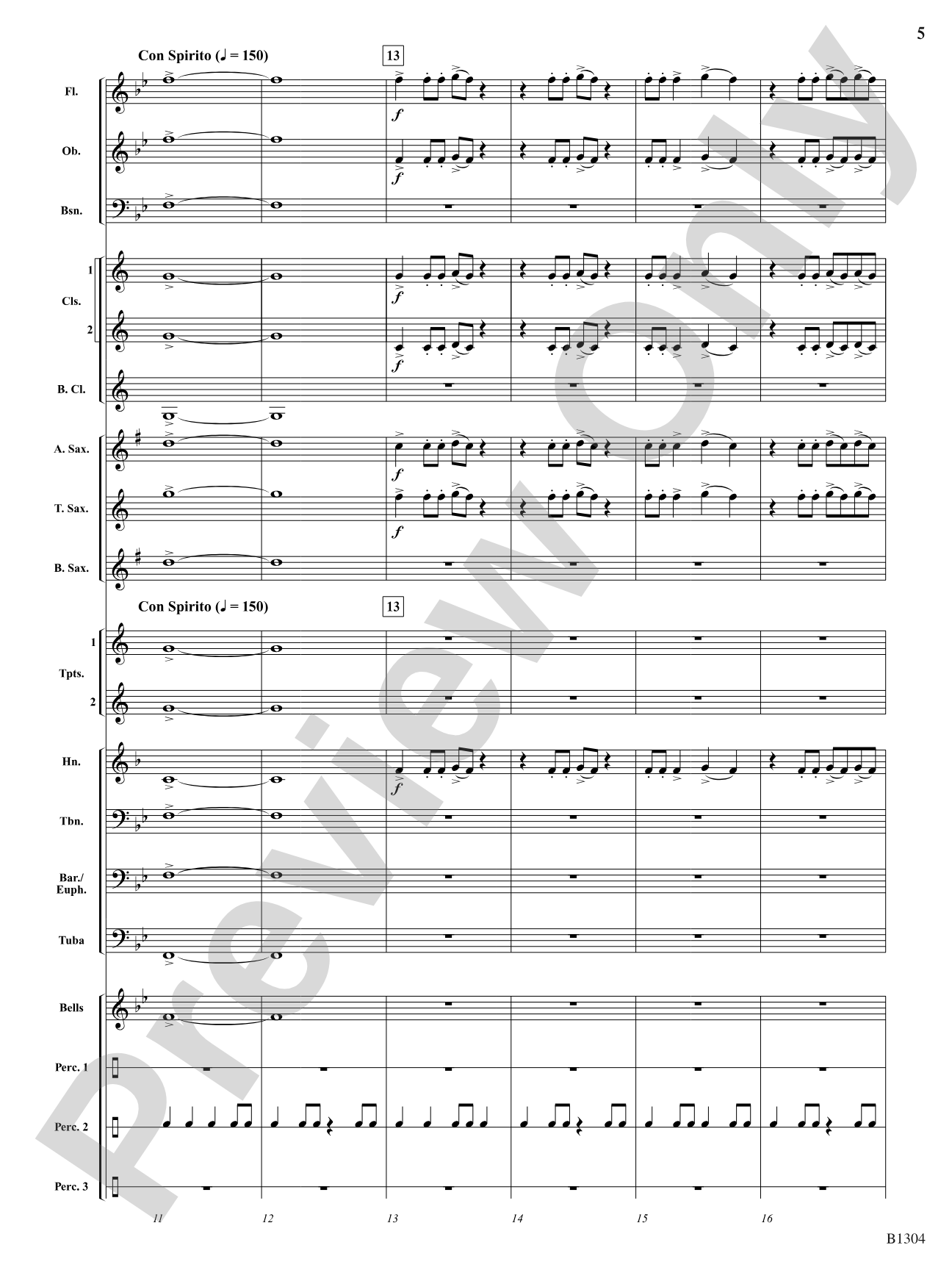 Fire in the Night Sky: Concert Band Conductor Score & Parts