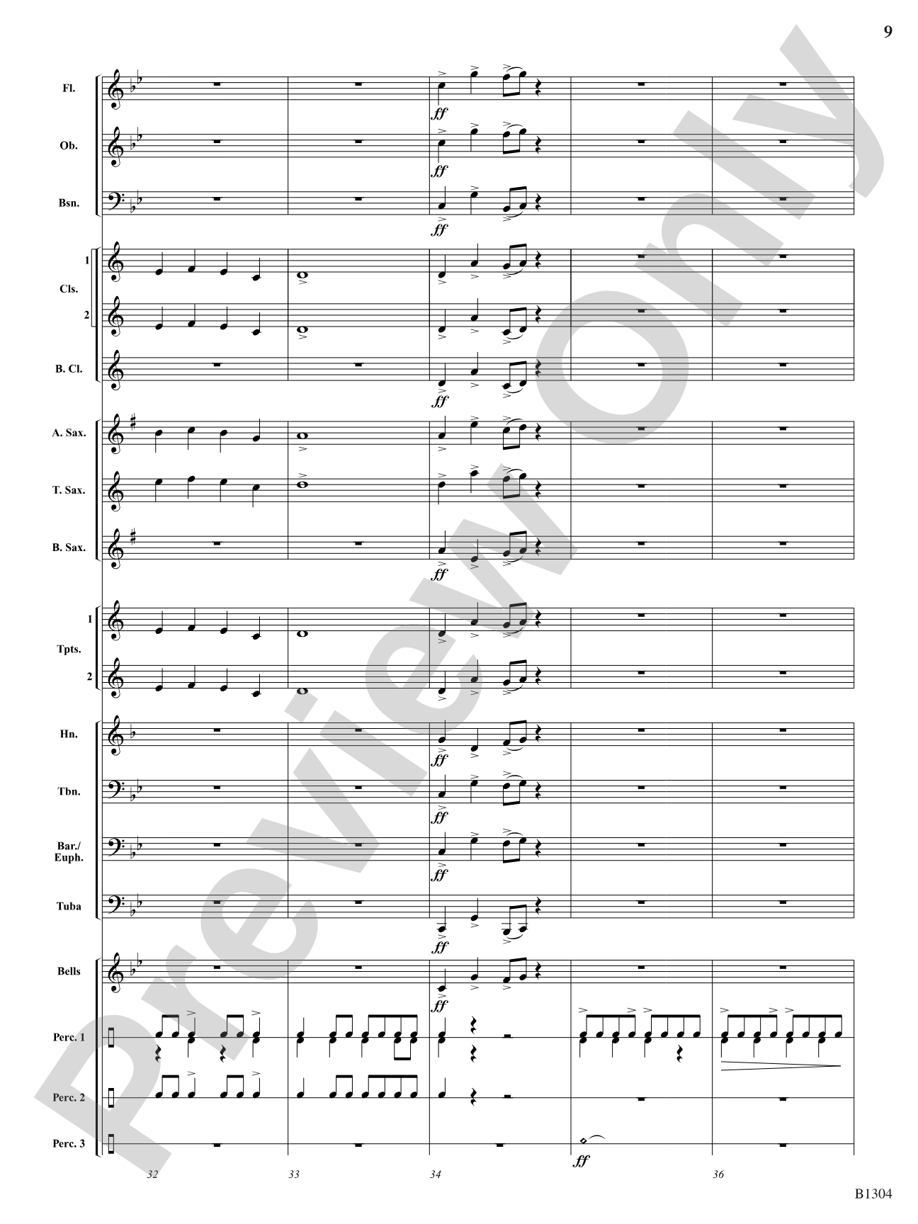 Fire in the Night Sky: Concert Band Conductor Score & Parts