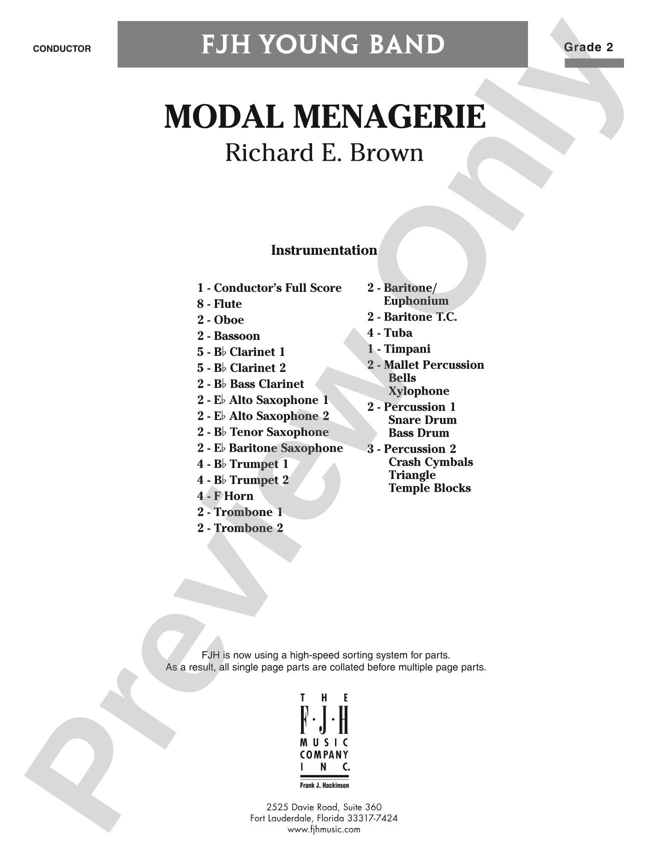 Modal Menagerie: Concert Band Conductor Score & Parts
