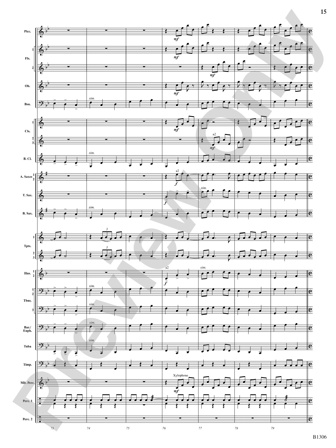 Jupiter (from The Planets): Concert Band Conductor Score & Parts