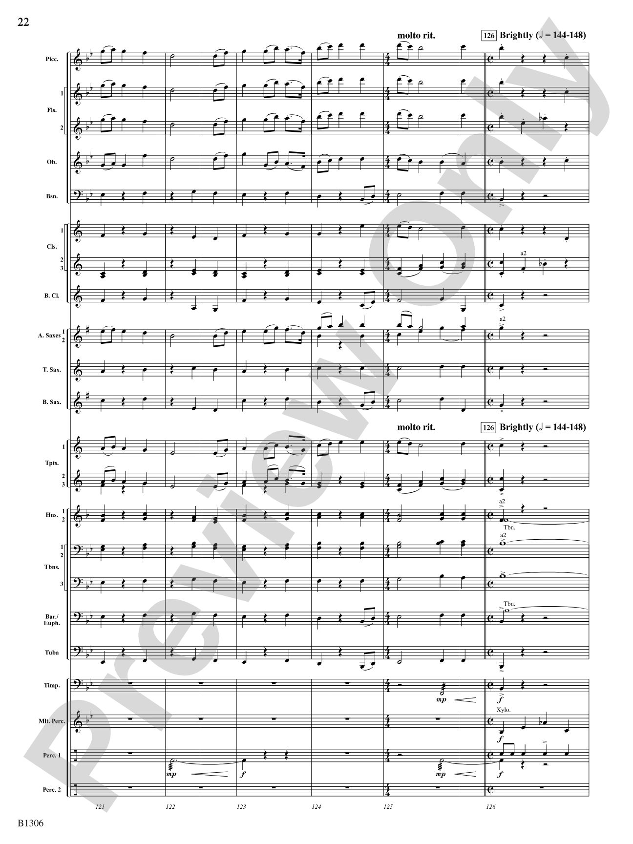 Jupiter (from The Planets): Concert Band Conductor Score & Parts