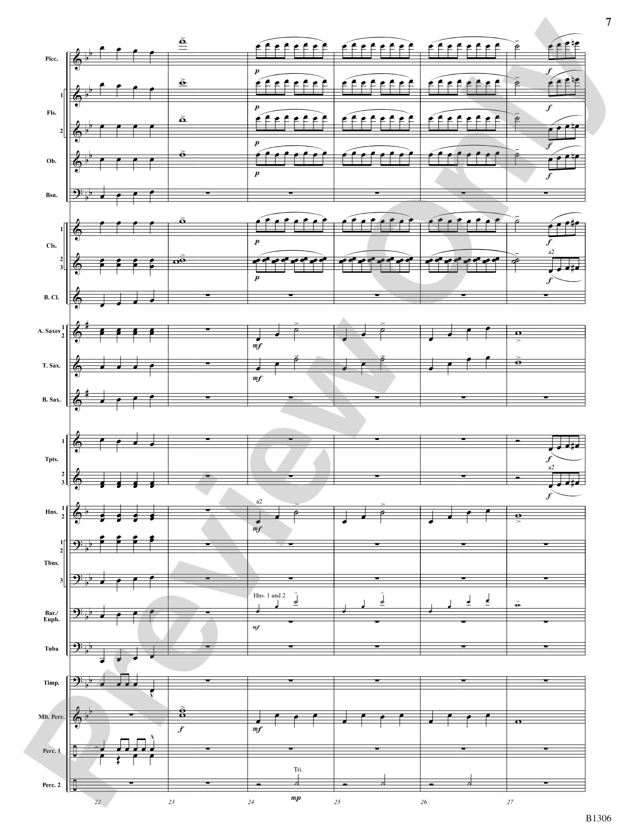 Jupiter (from The Planets): Concert Band Conductor Score & Parts