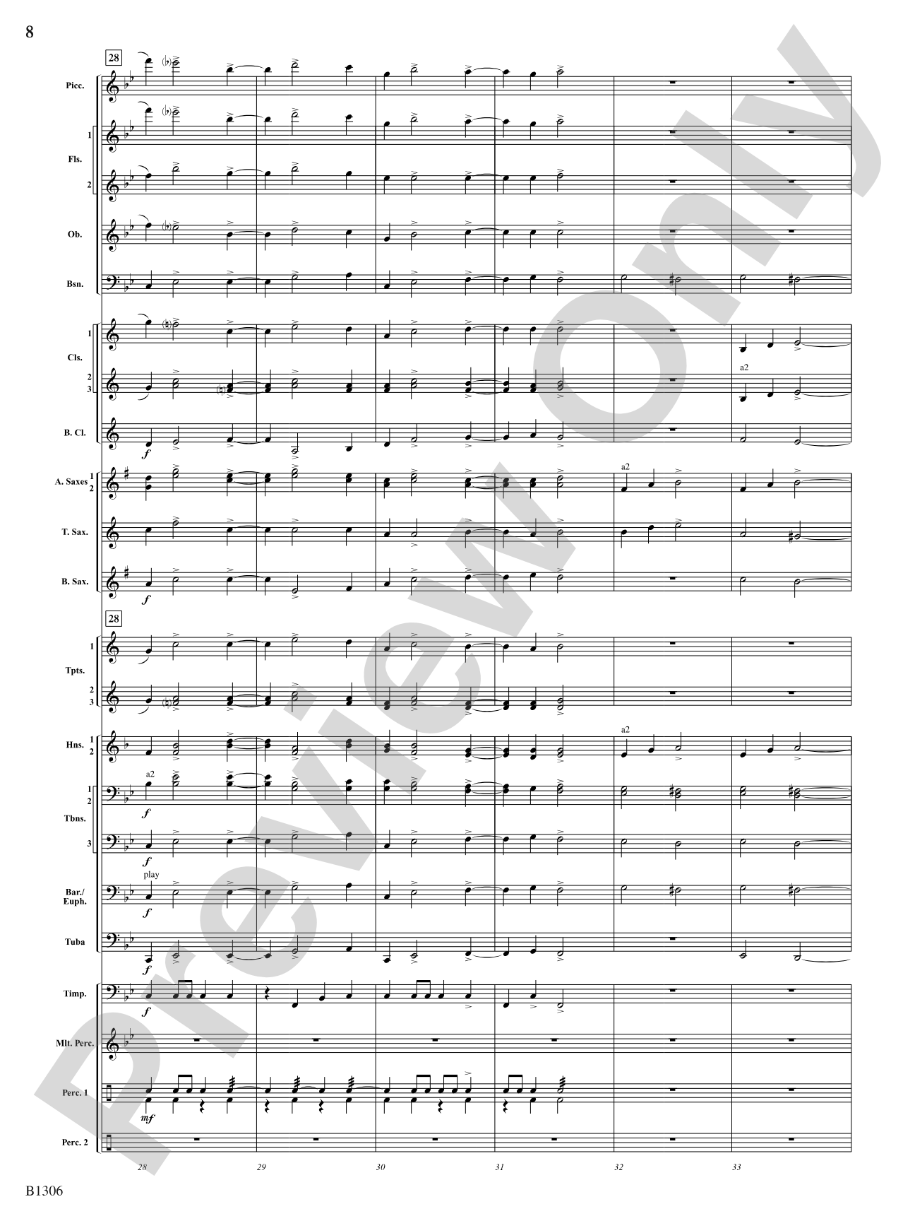 Jupiter (from The Planets): Concert Band Conductor Score & Parts