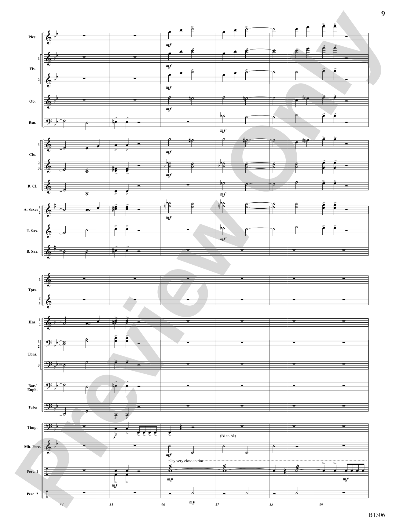 Jupiter (from The Planets): Concert Band Conductor Score & Parts
