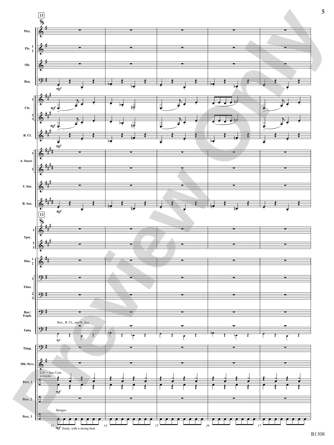 Toboggan Ride: Concert Band Conductor Score & Parts