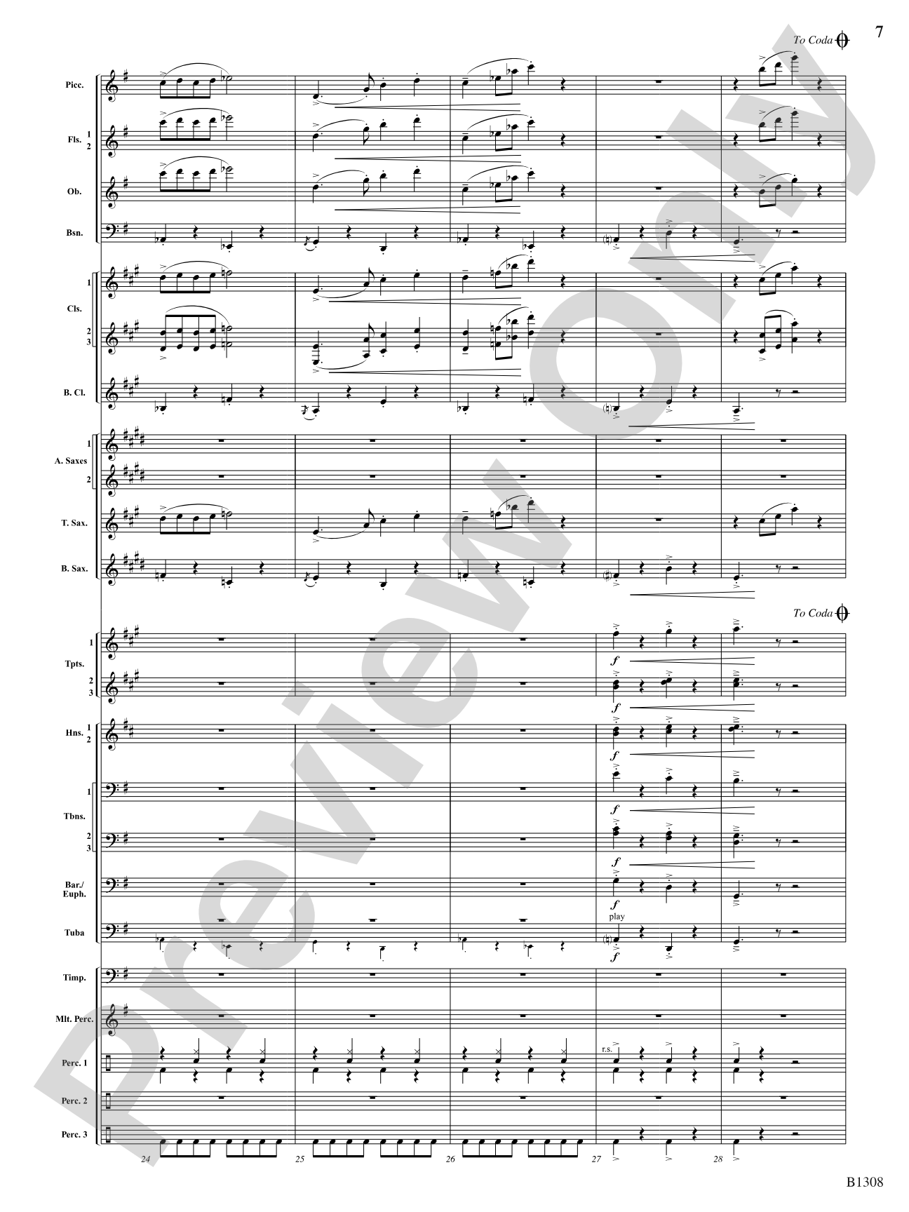 Toboggan Ride: Concert Band Conductor Score & Parts