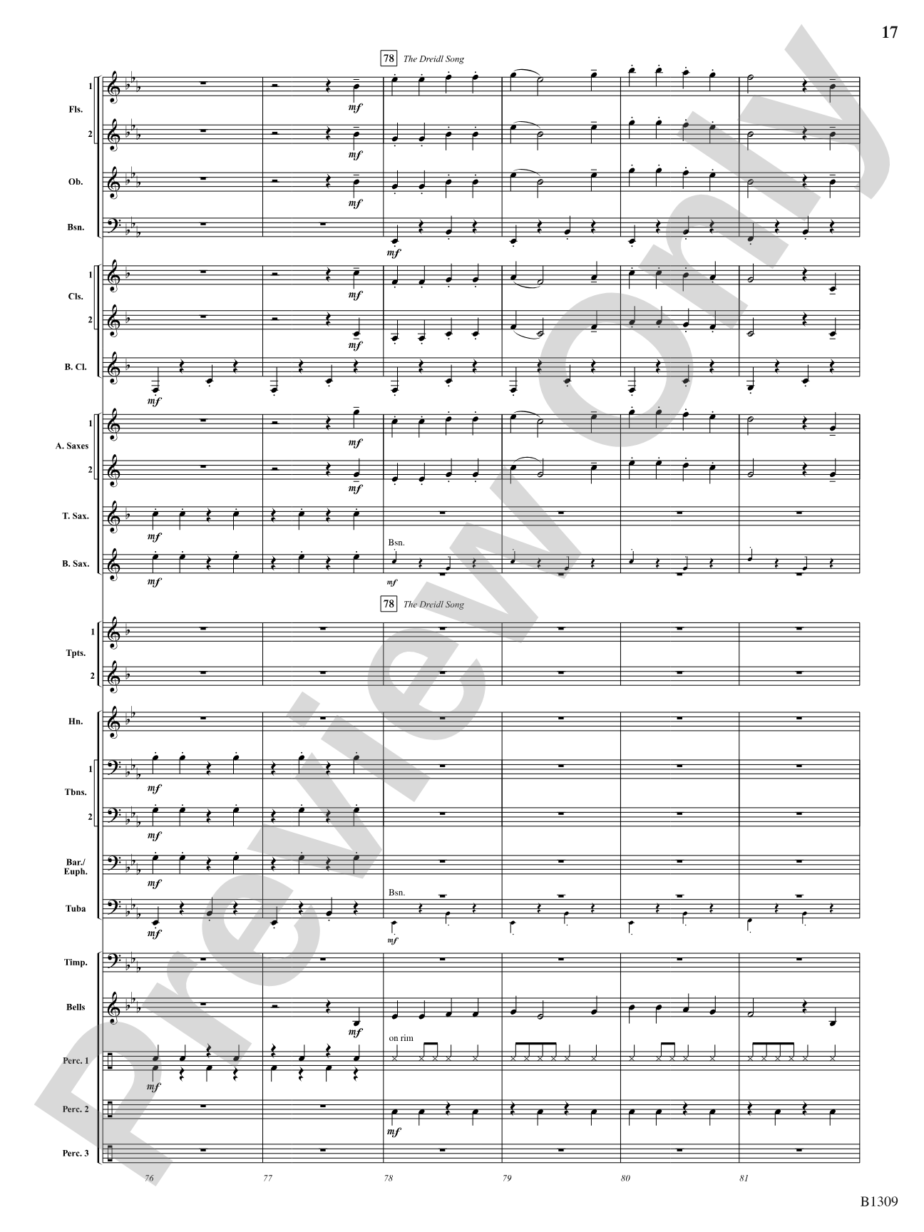 Hanukkah Highlights: Concert Band Conductor Score & Parts