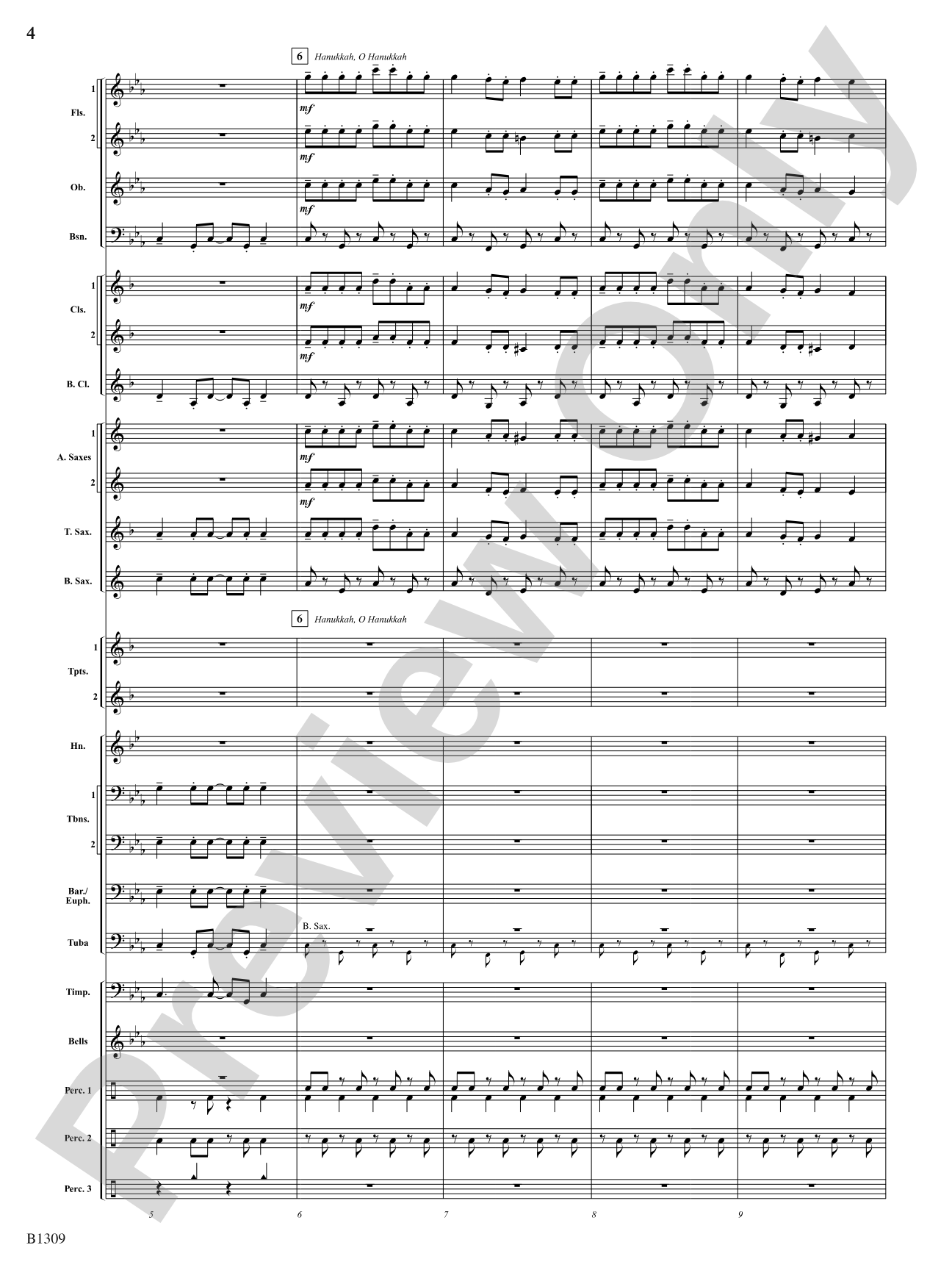 Hanukkah Highlights: Concert Band Conductor Score & Parts