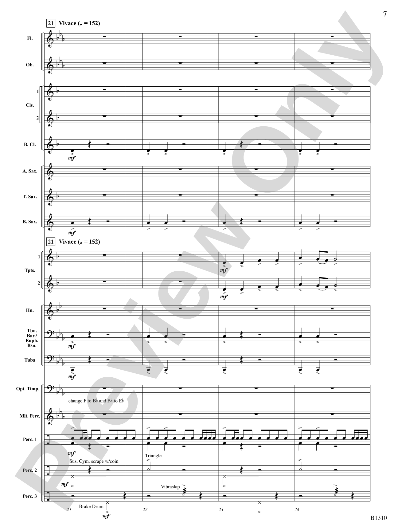 Antiphonal Celebration: Concert Band Conductor Score & Parts