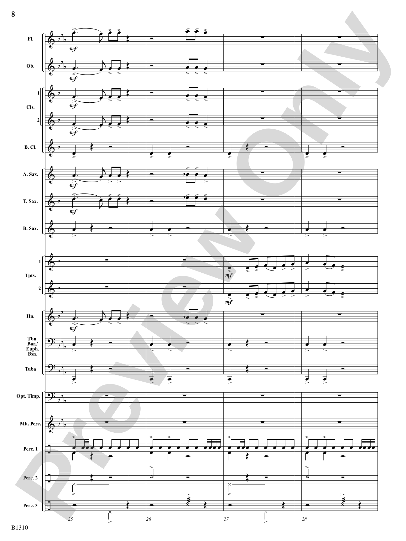 Antiphonal Celebration: Concert Band Conductor Score & Parts