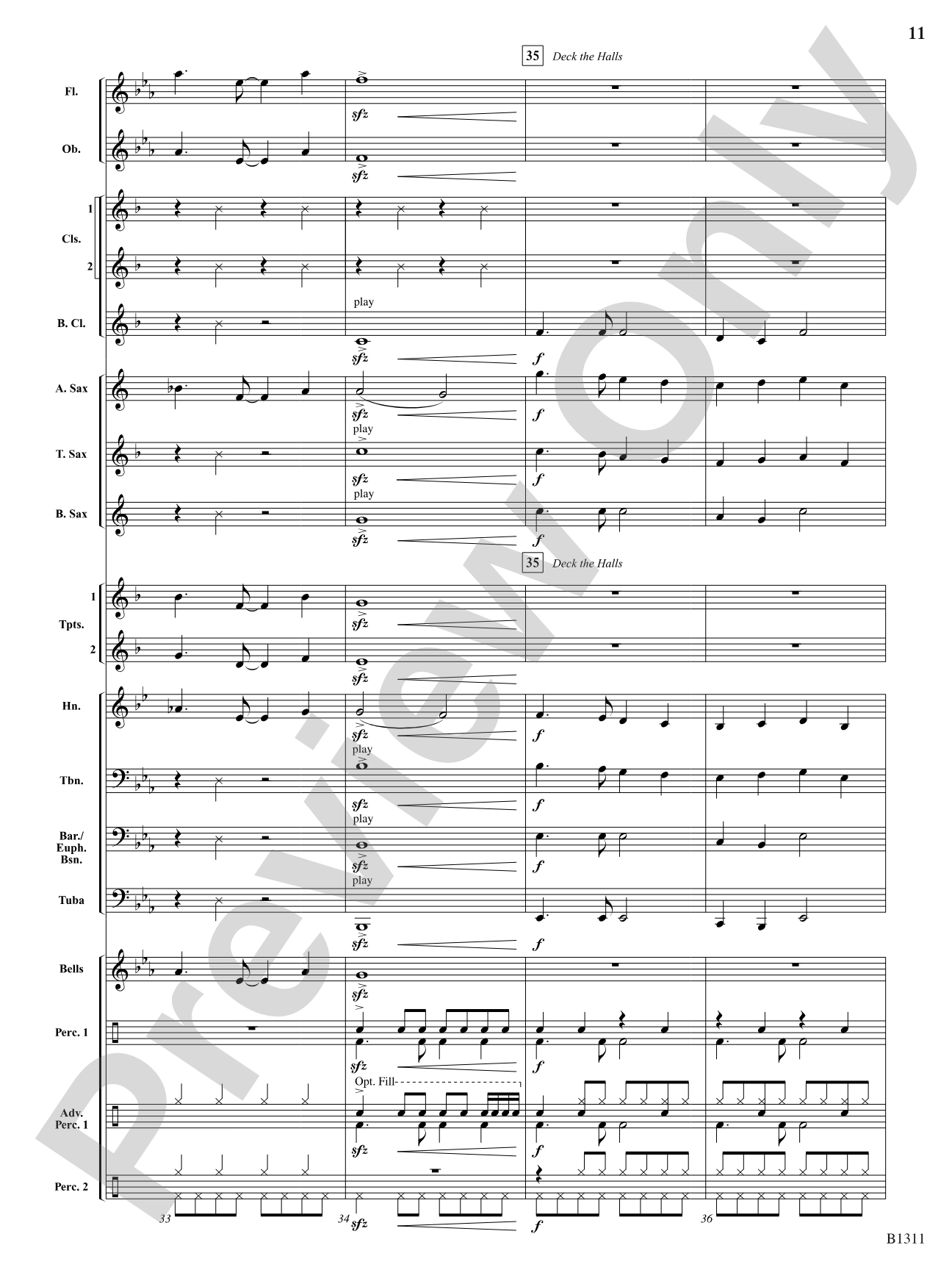 Santa's Rockin' Holiday Mix (featuring Jolly Old Saint Nicholas and Deck the Halls): Concert Band Conductor Score & Parts
