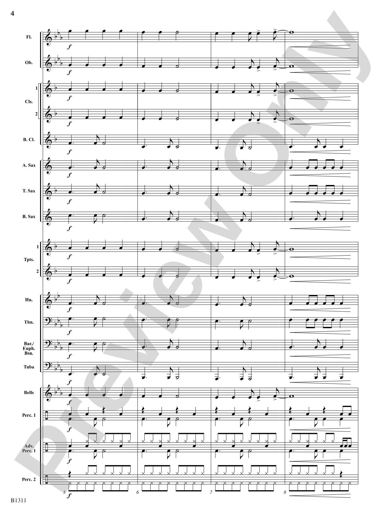 Santa's Rockin' Holiday Mix (featuring Jolly Old Saint Nicholas and Deck the Halls): Concert Band Conductor Score & Parts