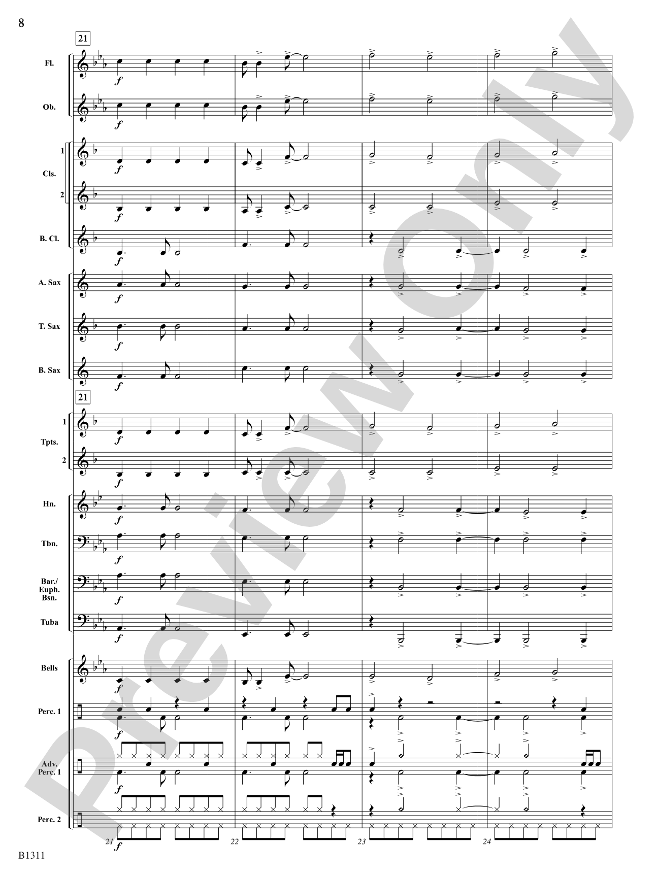 Santa's Rockin' Holiday Mix (featuring Jolly Old Saint Nicholas and Deck the Halls): Concert Band Conductor Score & Parts