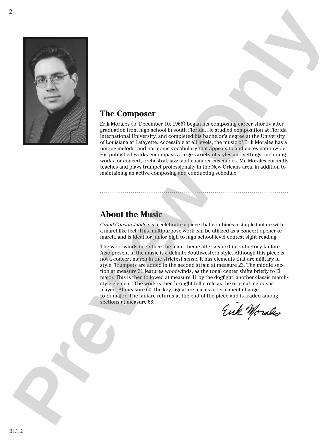 Grand Canyon Jubilee (Fanfare and March): Concert Band Conductor Score & Parts