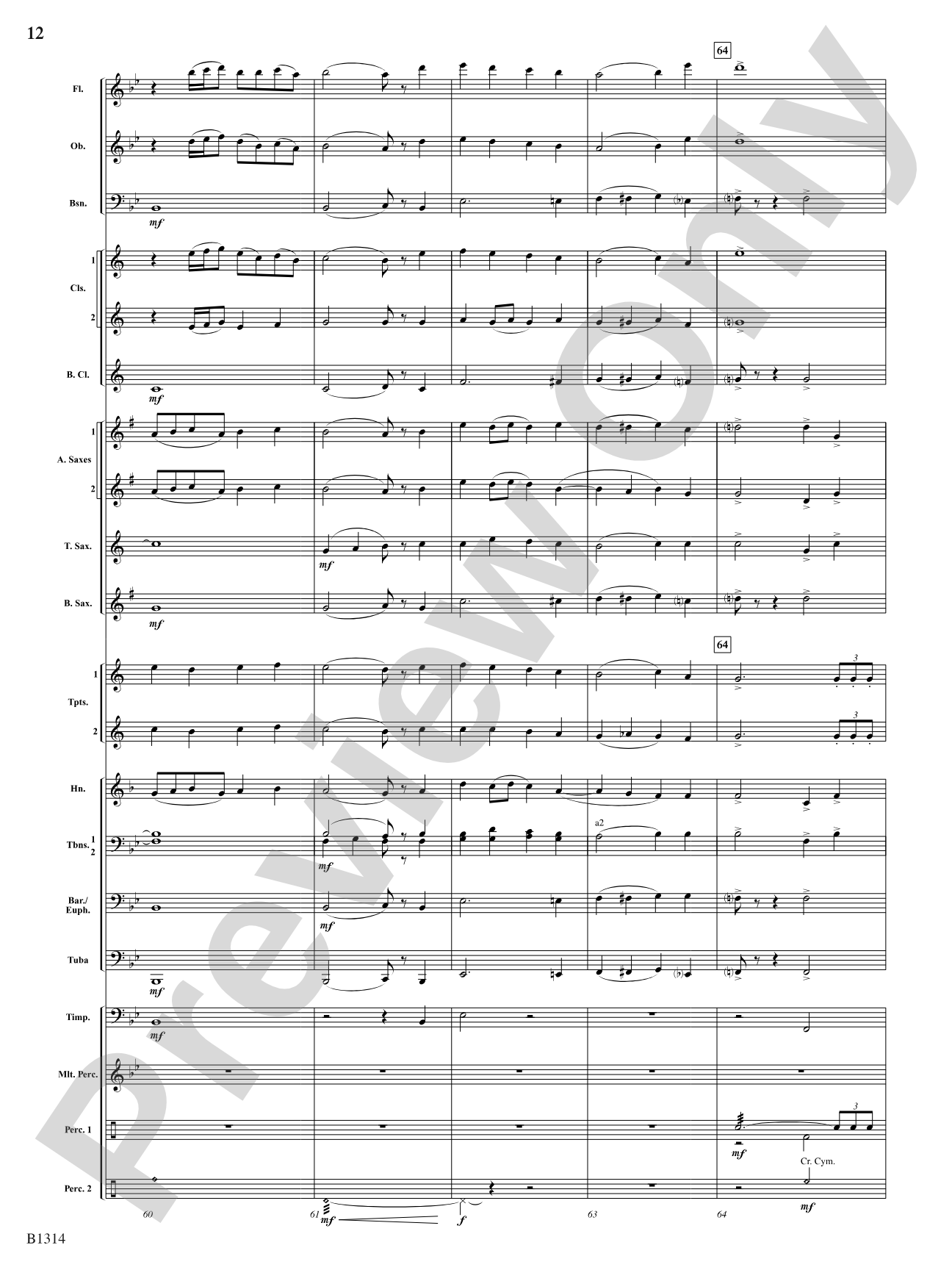 Fantasia on a Christmas Carol (based on O Come, All Ye Faithful): Concert Band Conductor Score & Parts