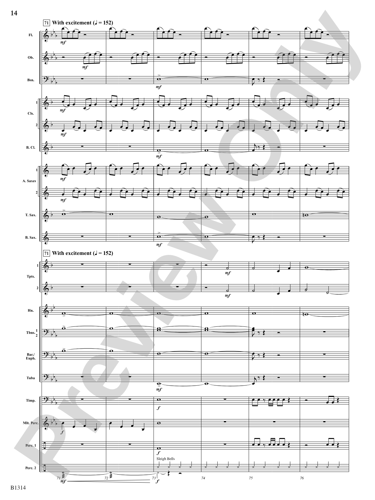 Fantasia on a Christmas Carol (based on O Come, All Ye Faithful): Concert Band Conductor Score & Parts