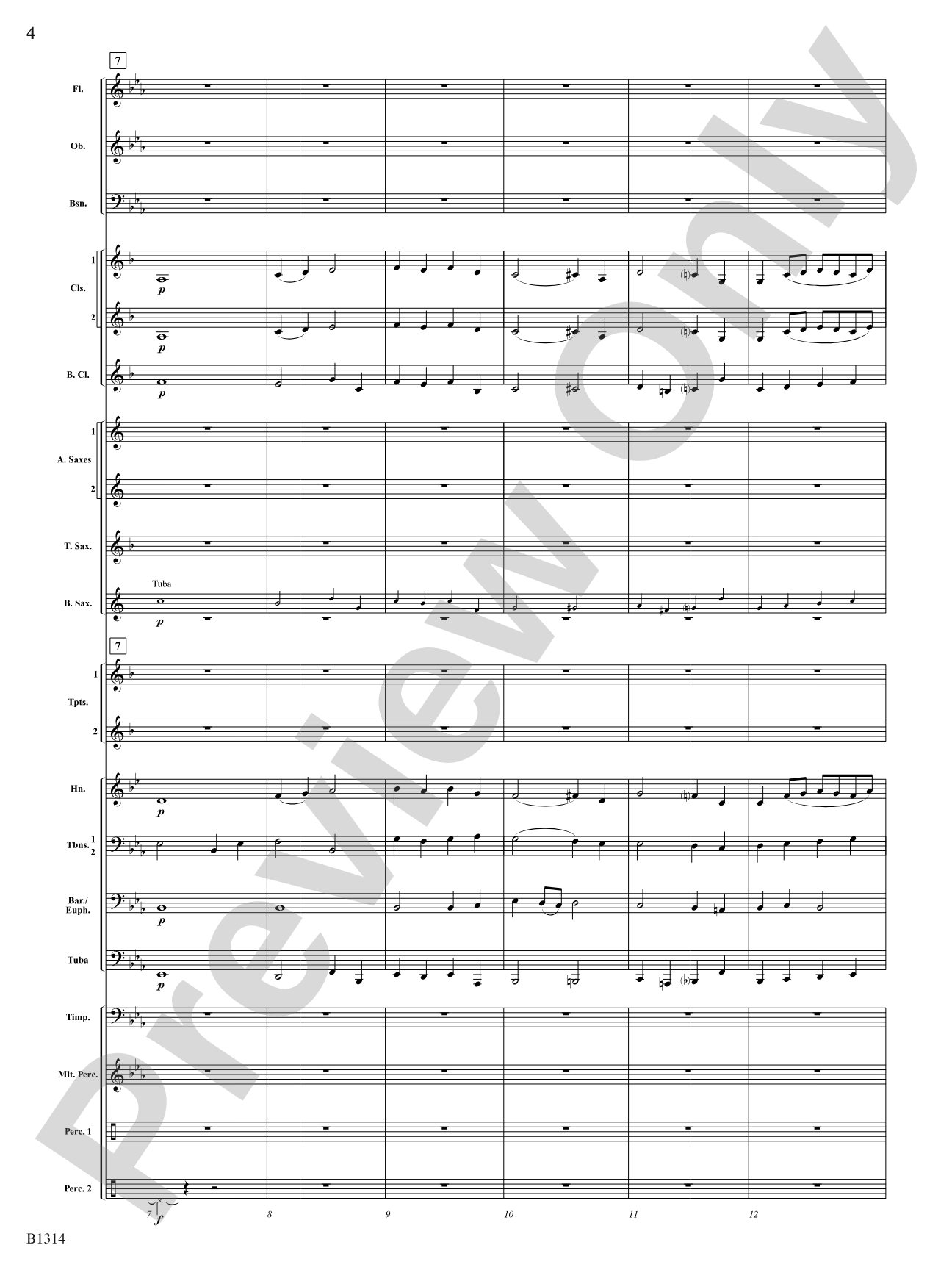 Fantasia on a Christmas Carol (based on O Come, All Ye Faithful): Concert Band Conductor Score & Parts