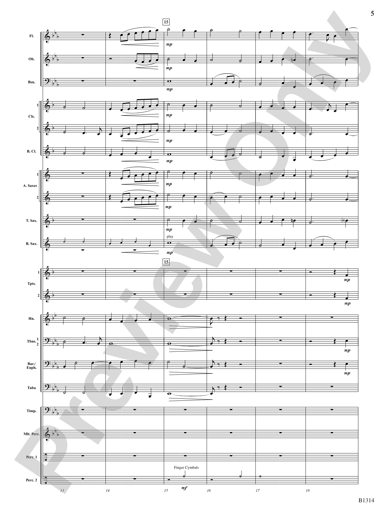 Fantasia on a Christmas Carol (based on O Come, All Ye Faithful): Concert Band Conductor Score & Parts