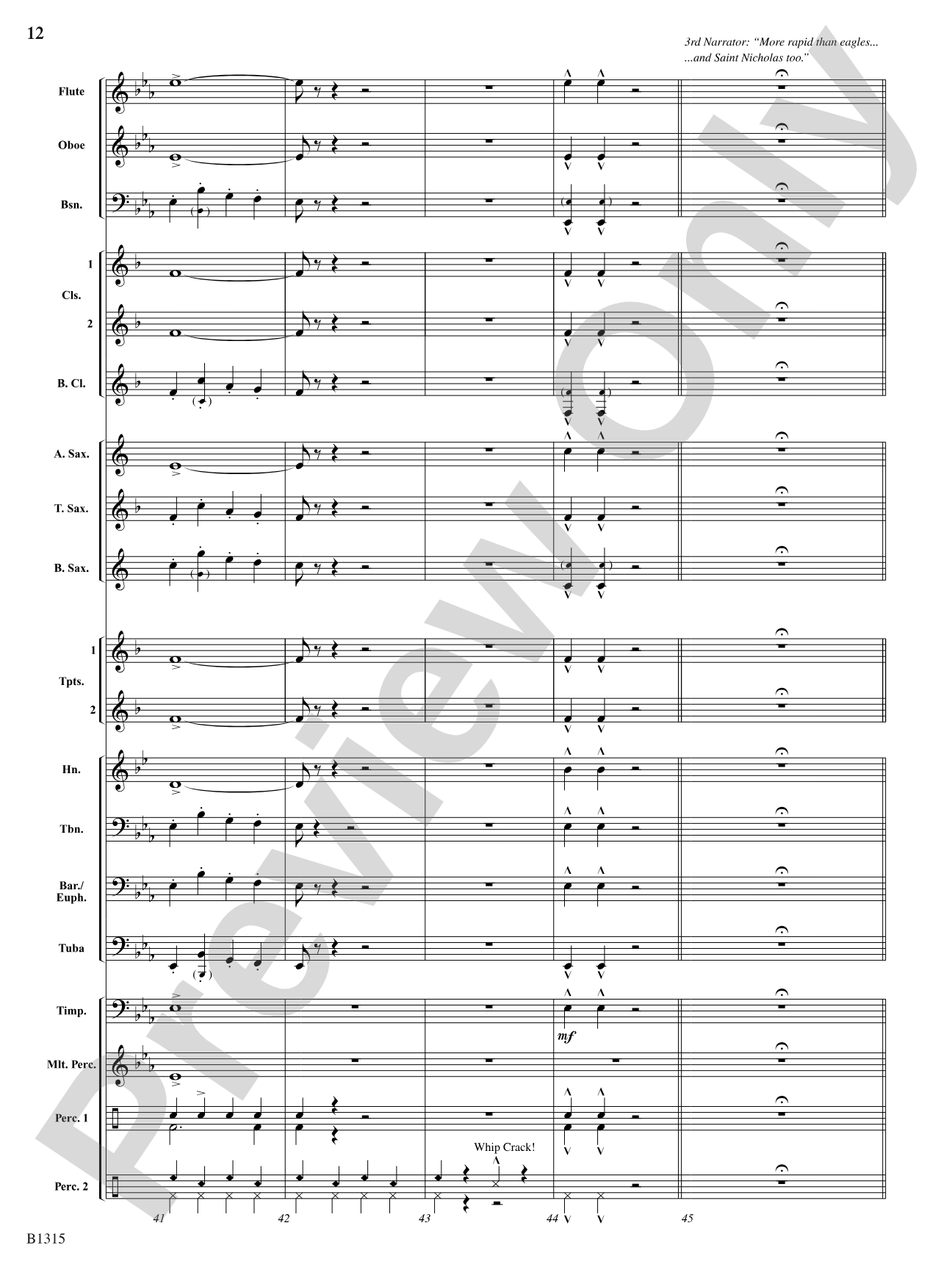 The Night Before Christmas (for Narration and Band): Concert Band Conductor Score & Parts