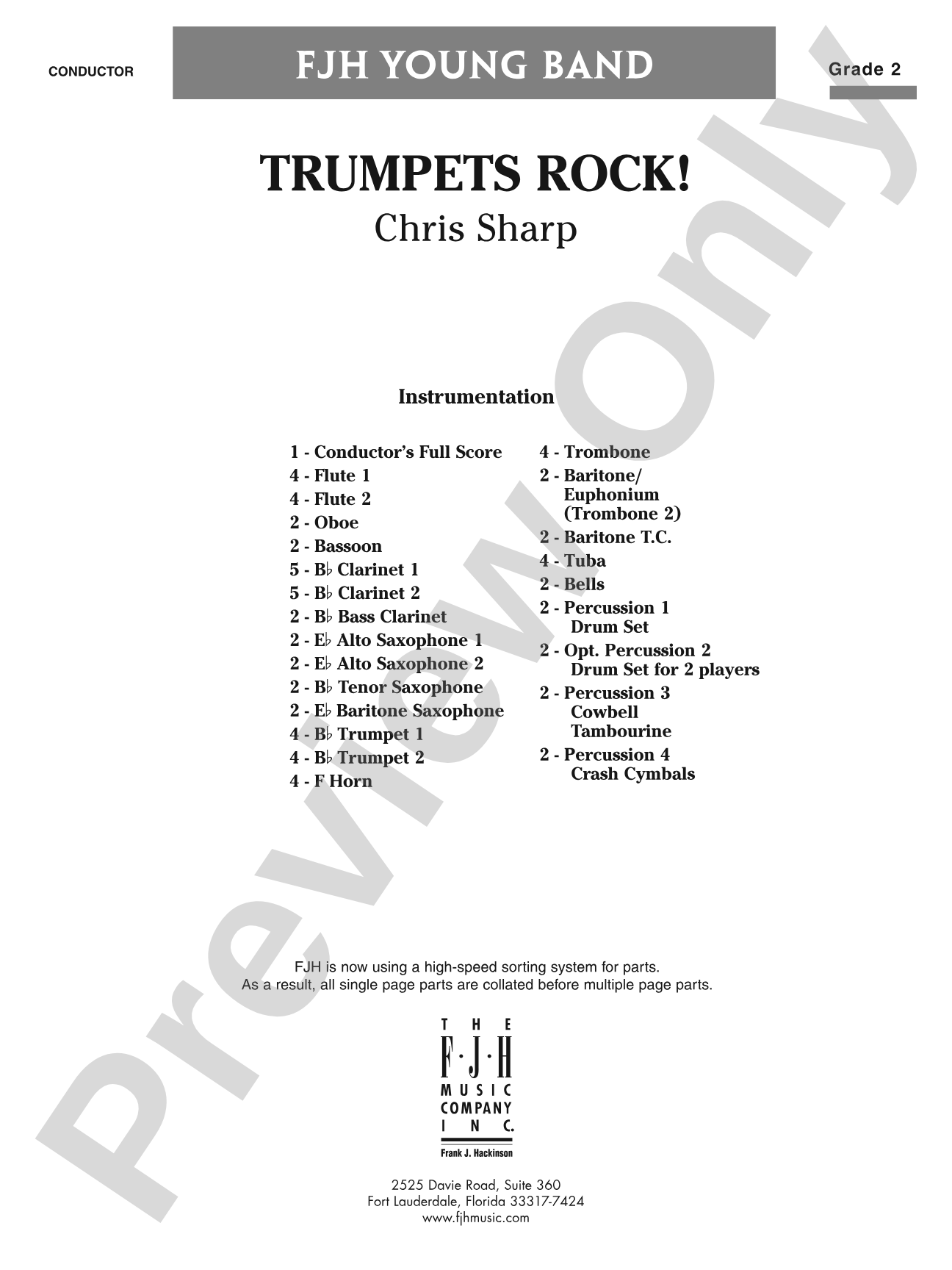 Trumpets Rock!: Concert Band Conductor Score & Parts