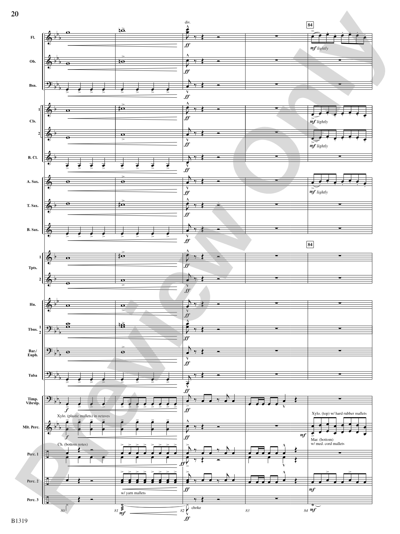 Legend of the Nighthawk: Concert Band Conductor Score & Parts