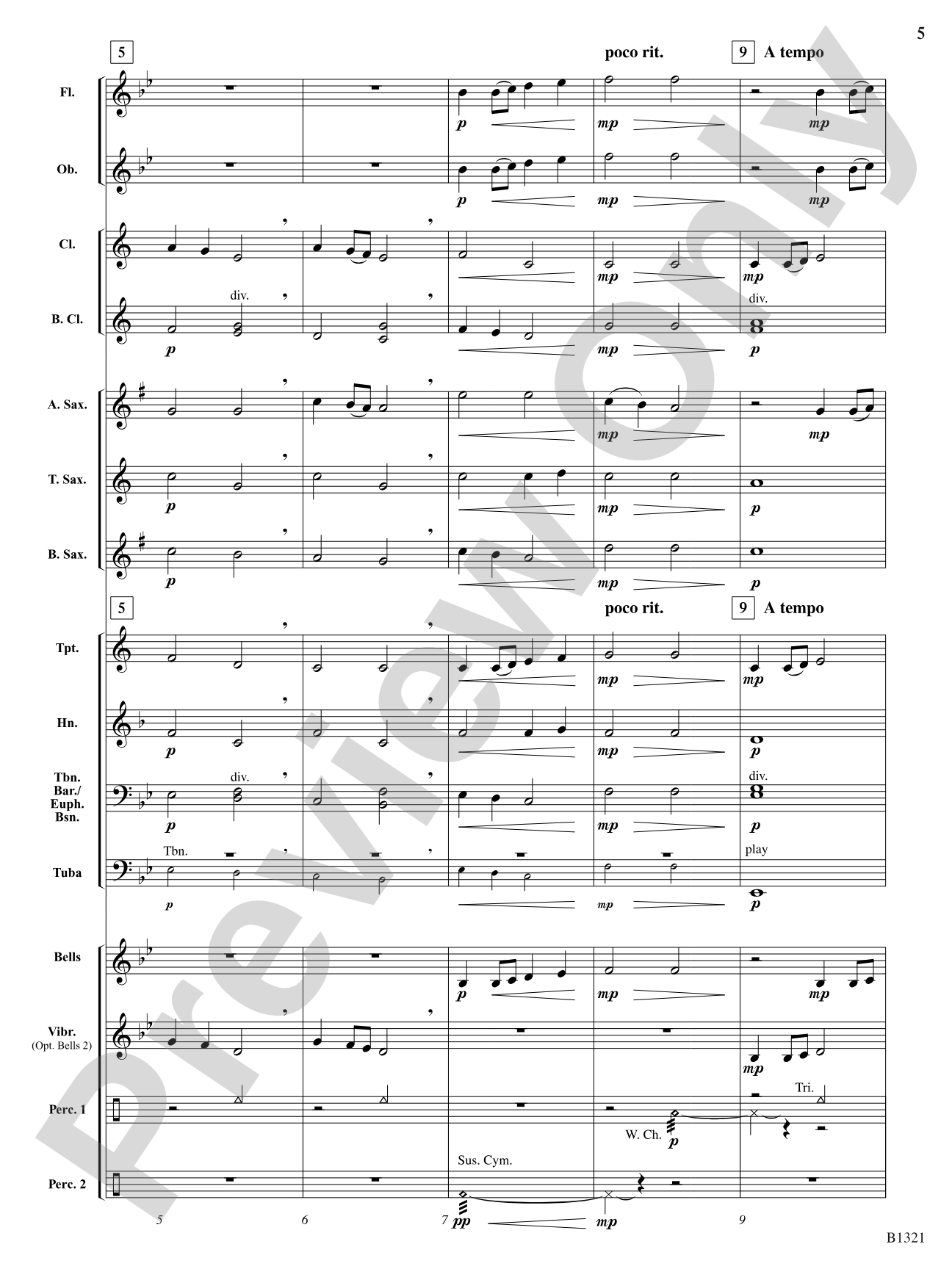 Midnight Sky (from Midnight Suite): Concert Band Conductor Score & Parts