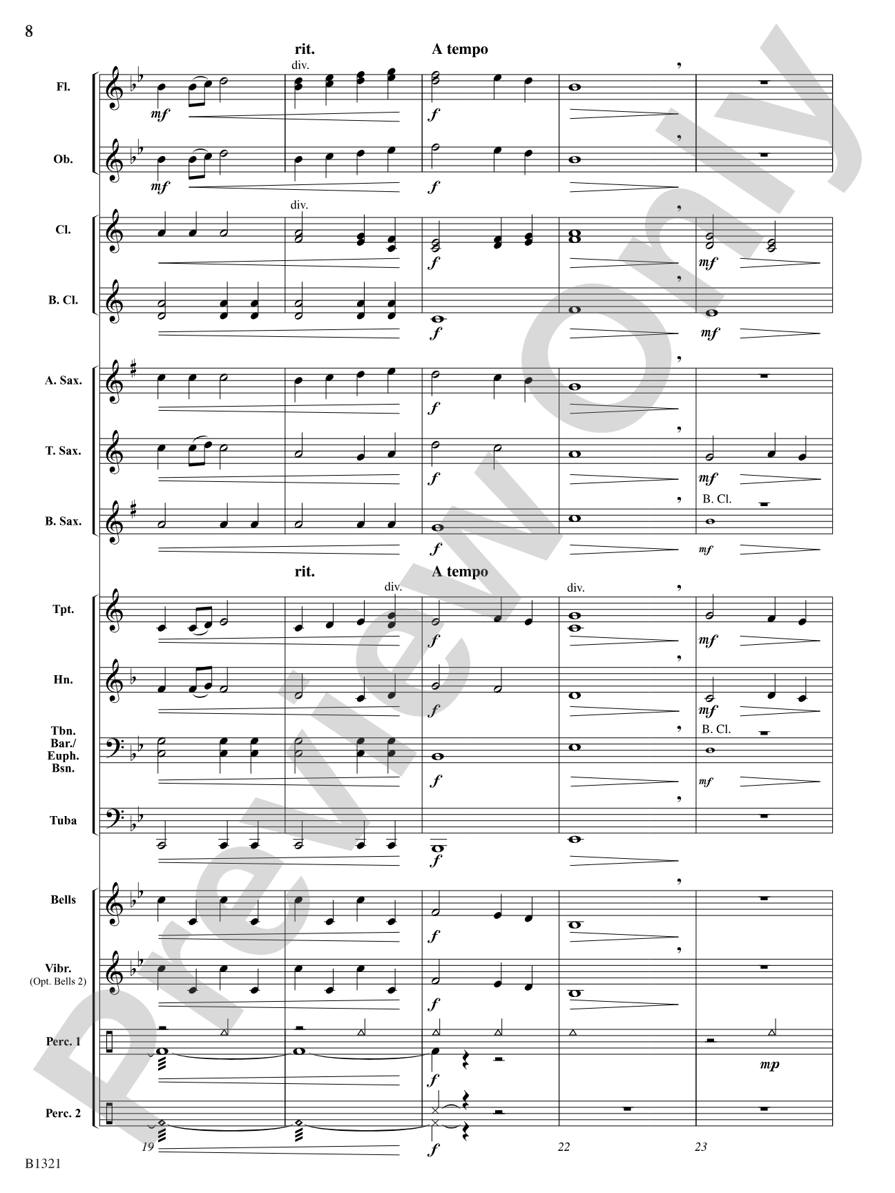 Midnight Sky (from Midnight Suite): Concert Band Conductor Score & Parts