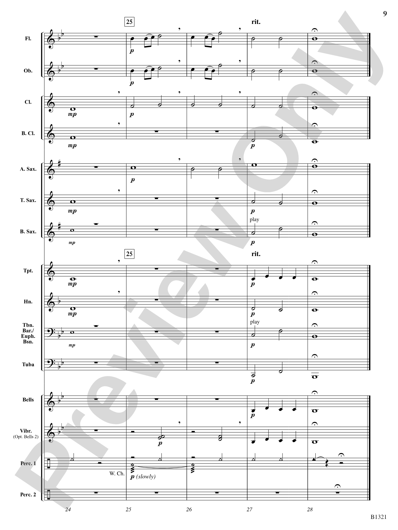 Midnight Sky (from Midnight Suite): Concert Band Conductor Score & Parts