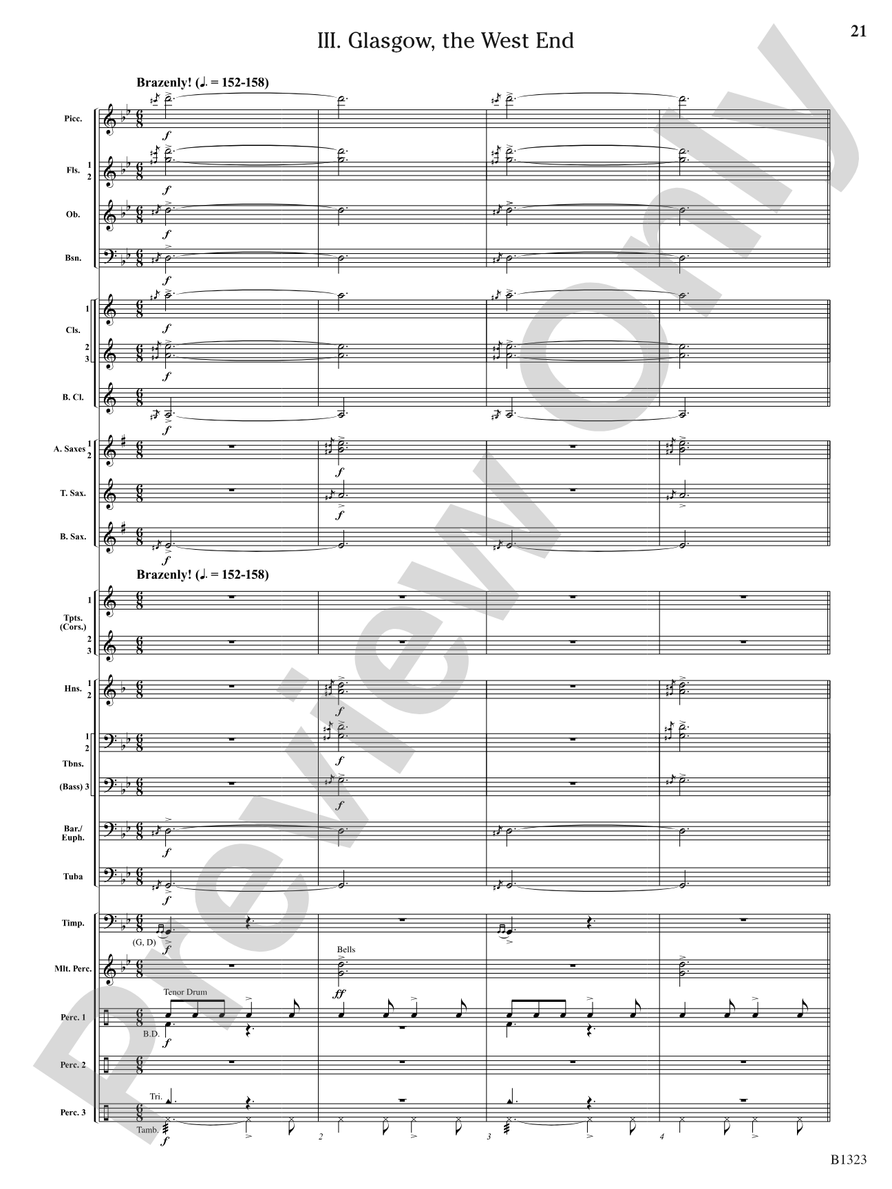 Three Scottish Vistas: Concert Band Conductor Score & Parts