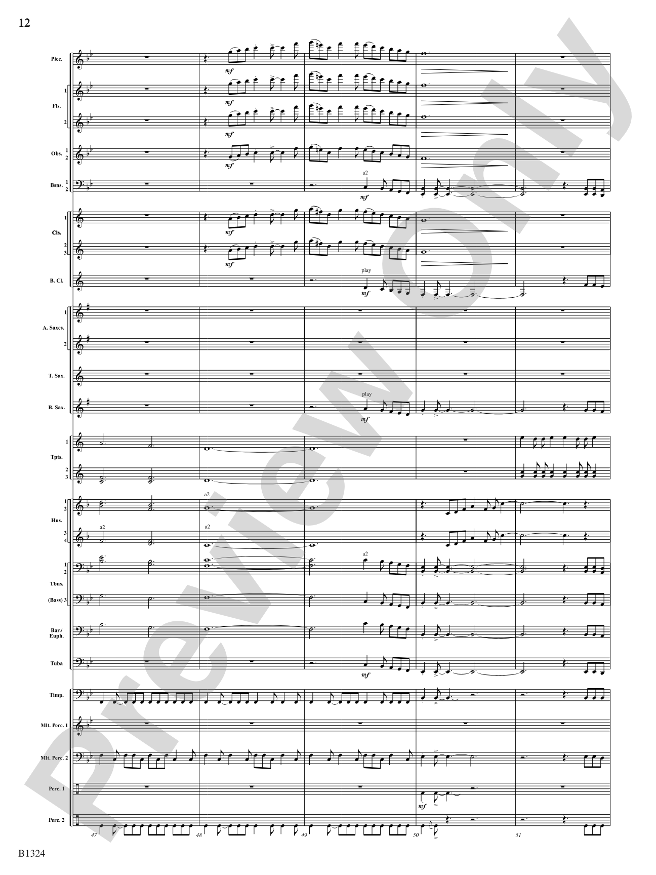 Fusion: Concert Band Conductor Score & Parts