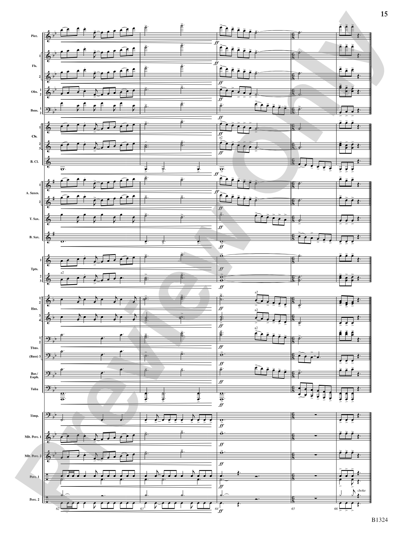 Fusion: Concert Band Conductor Score & Parts
