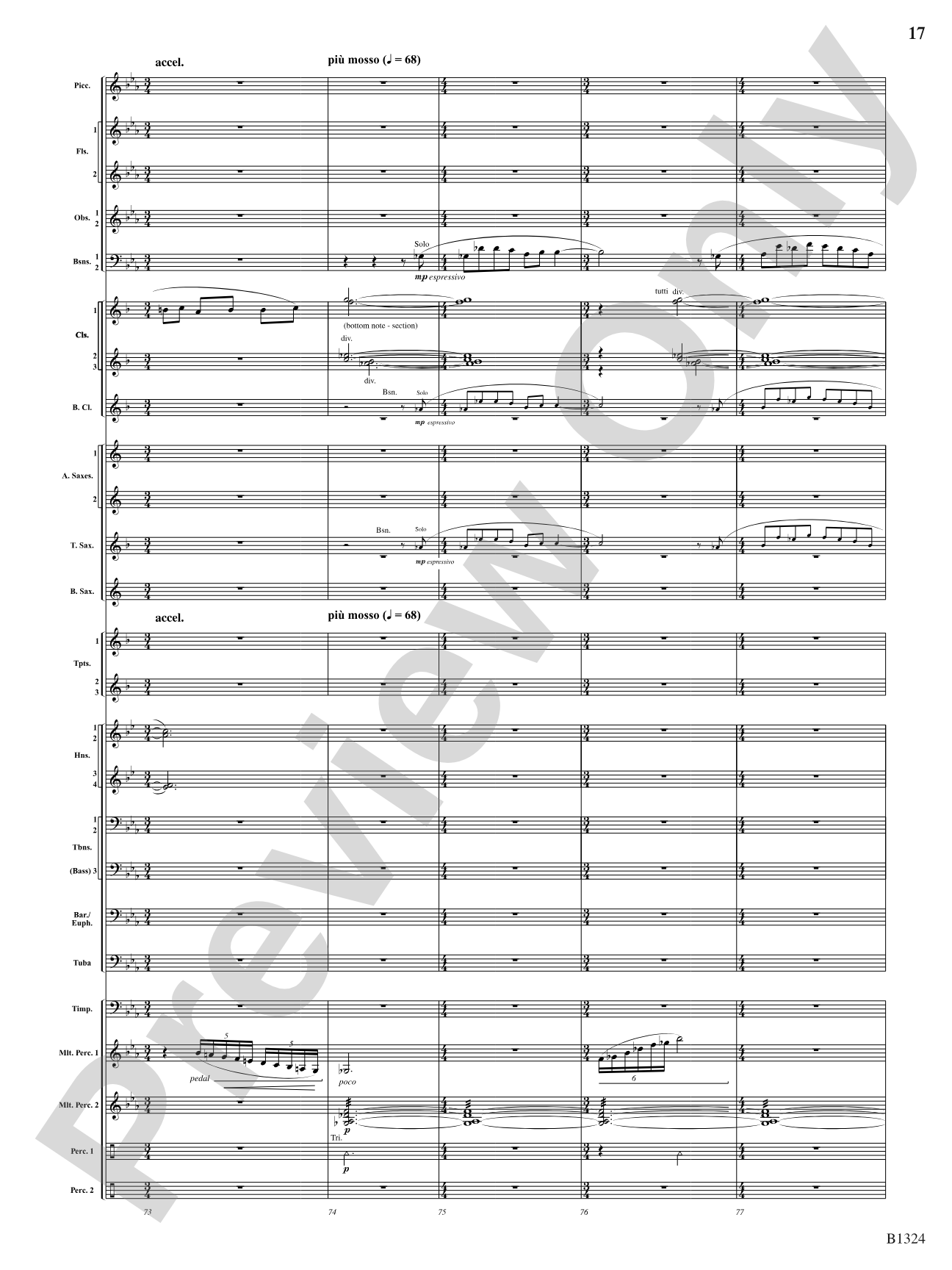 Fusion: Concert Band Conductor Score & Parts