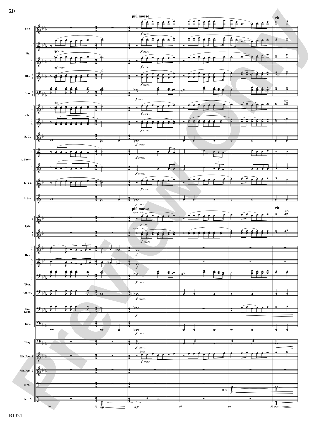 Fusion: Concert Band Conductor Score & Parts
