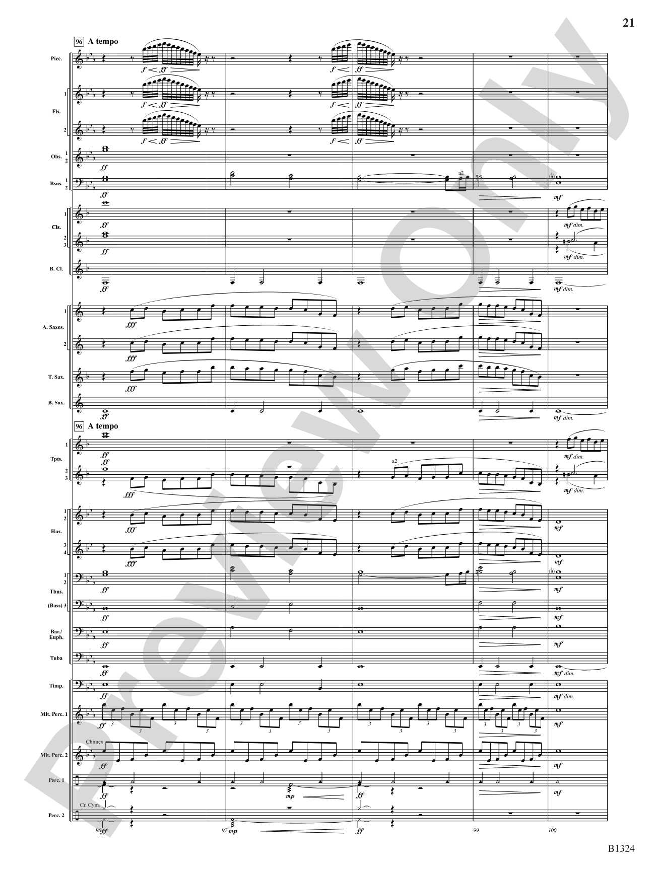 Fusion: Concert Band Conductor Score & Parts