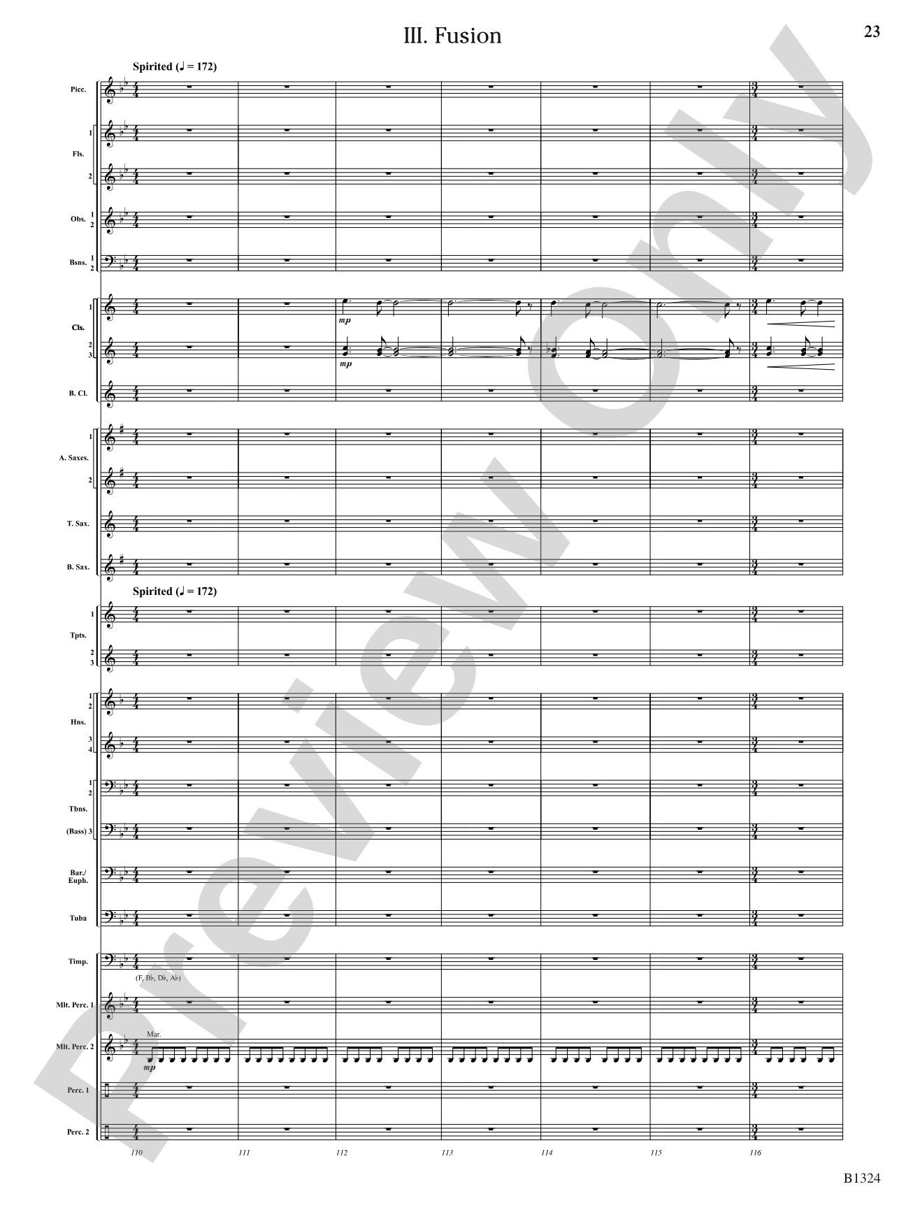 Fusion: Concert Band Conductor Score & Parts