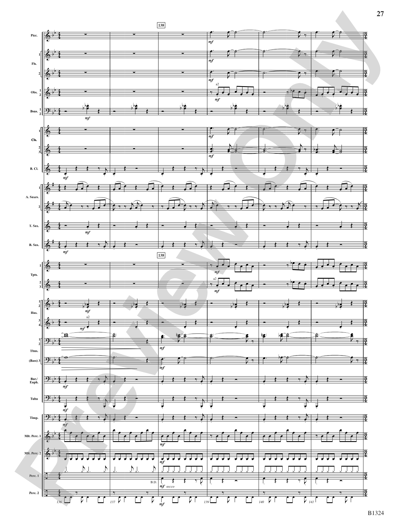 Fusion: Concert Band Conductor Score & Parts