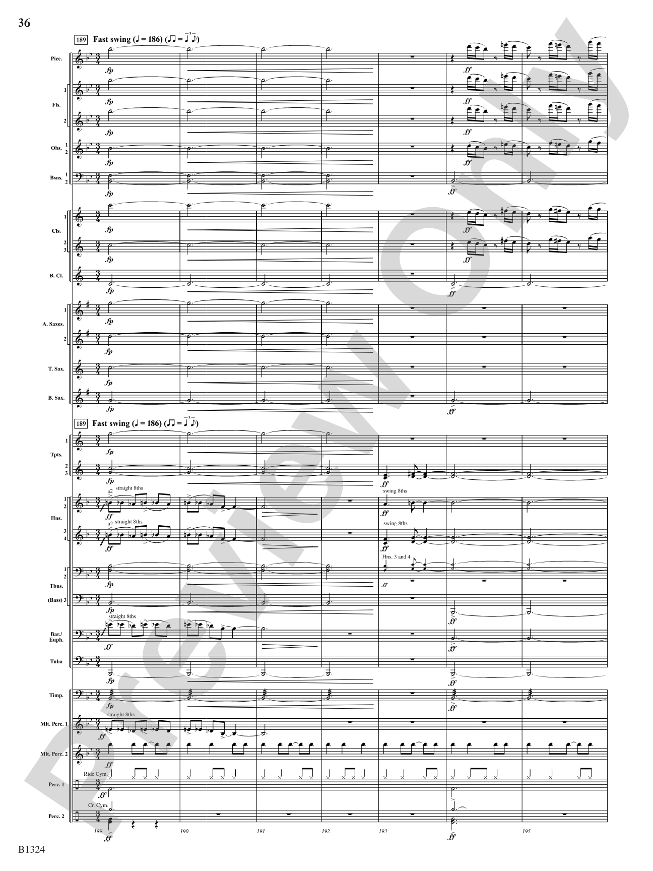 Fusion: Concert Band Conductor Score & Parts