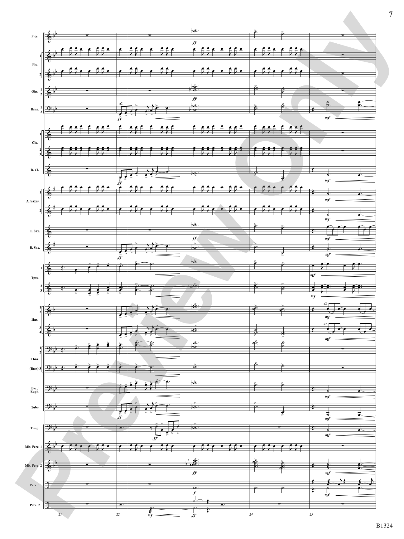 Fusion: Concert Band Conductor Score & Parts