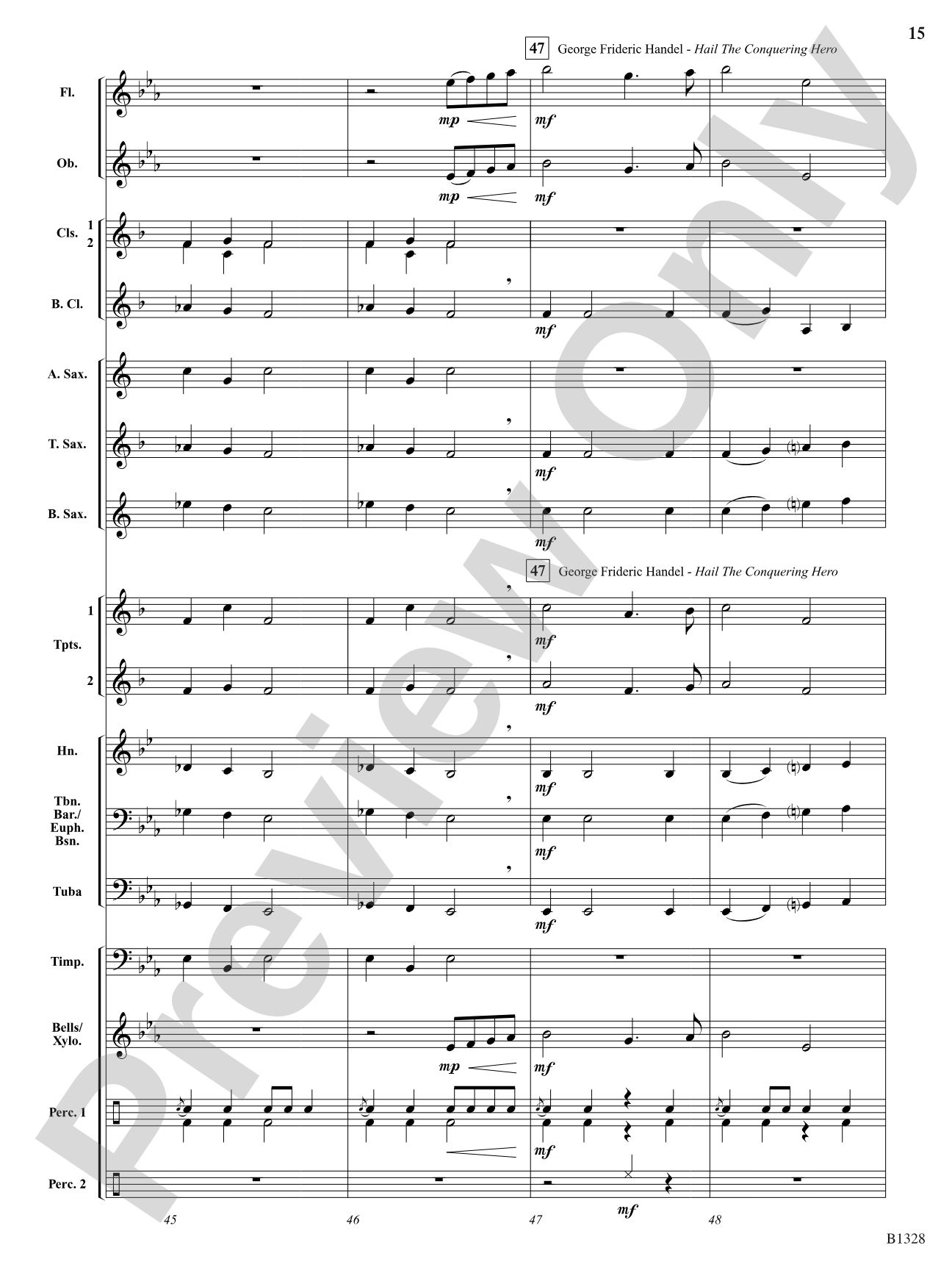Ten Masters in Two Minutes: Concert Band Conductor Score & Parts