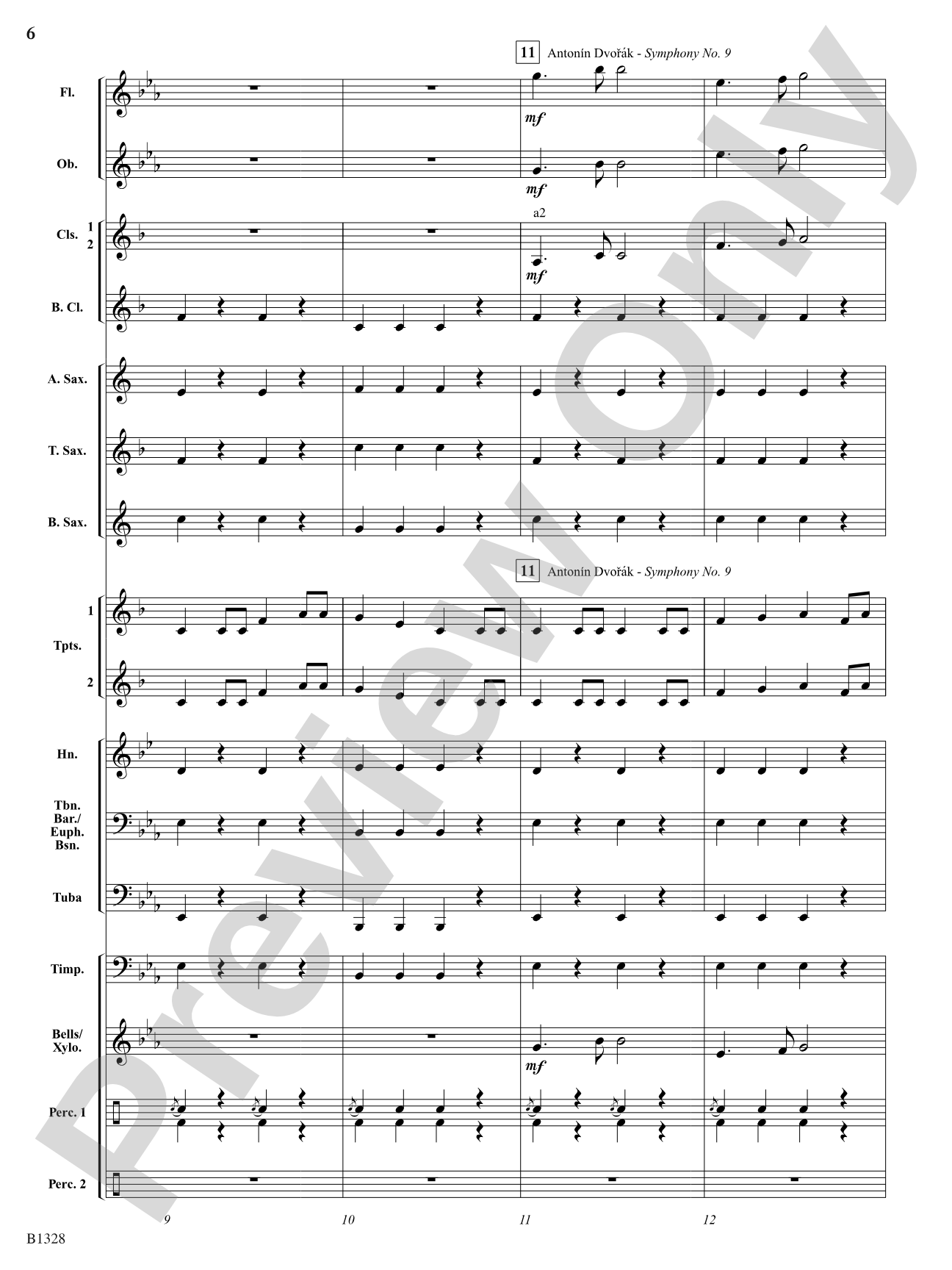 Ten Masters in Two Minutes: Concert Band Conductor Score & Parts