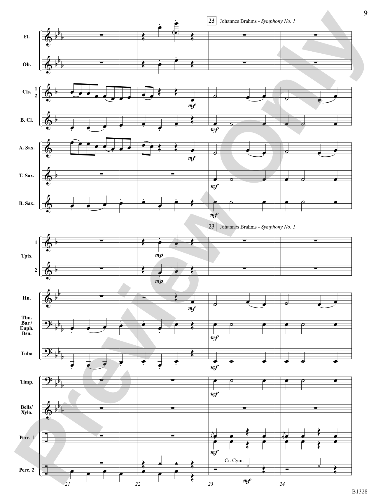 Ten Masters in Two Minutes: Concert Band Conductor Score & Parts