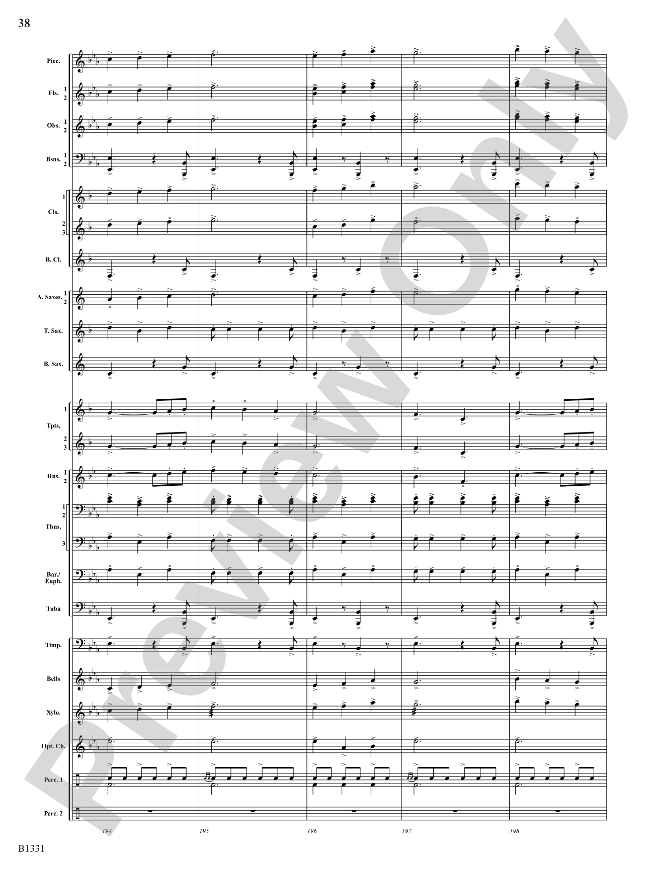 March Jubiloso: Concert Band Conductor Score & Parts